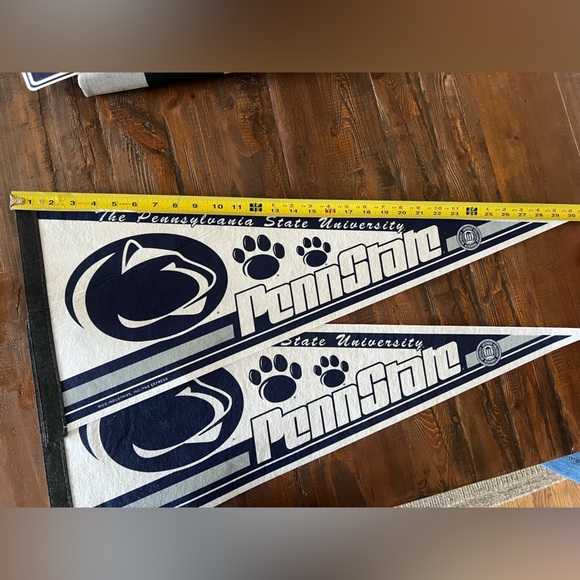VINTAGE Penn State University Blue and White Pennants - Picture 3 of 5